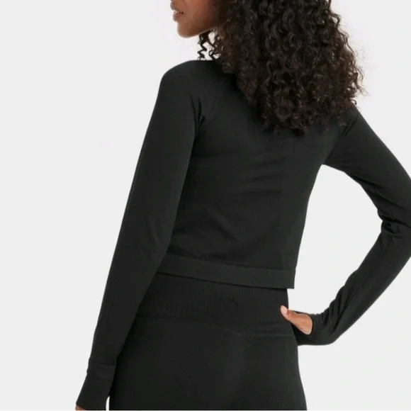 JOYLAB Black Athletic Zipper Seamless Jacket- Size S - Picture 3 of 6